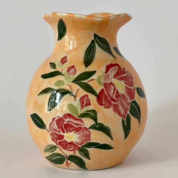 Floral and Gingham Vase