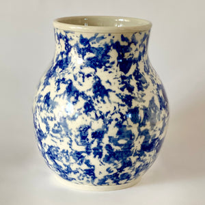 Cobalt Spongeware Vase