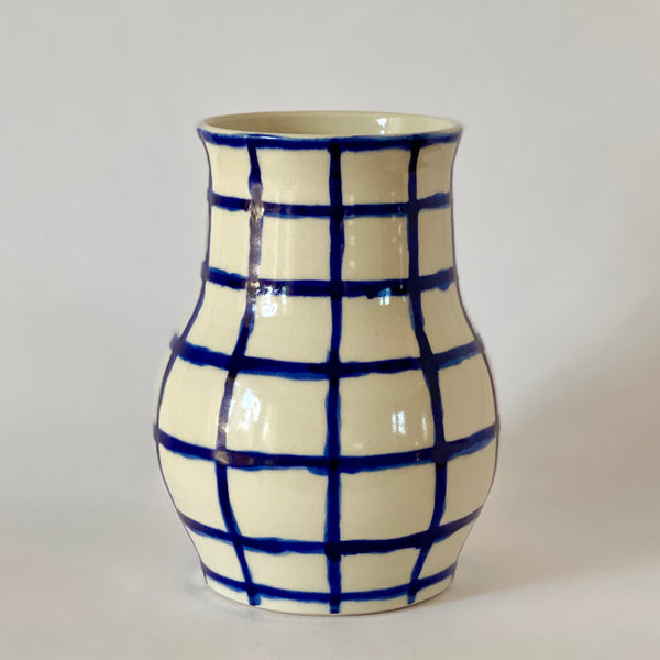 Cobalt Squares Vase