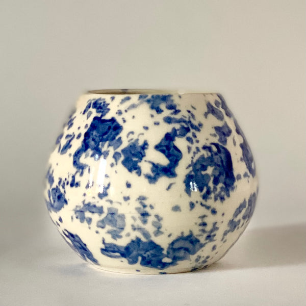 Small Cobalt Spongeware Vase