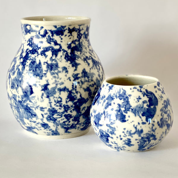 Cobalt Spongeware Vase