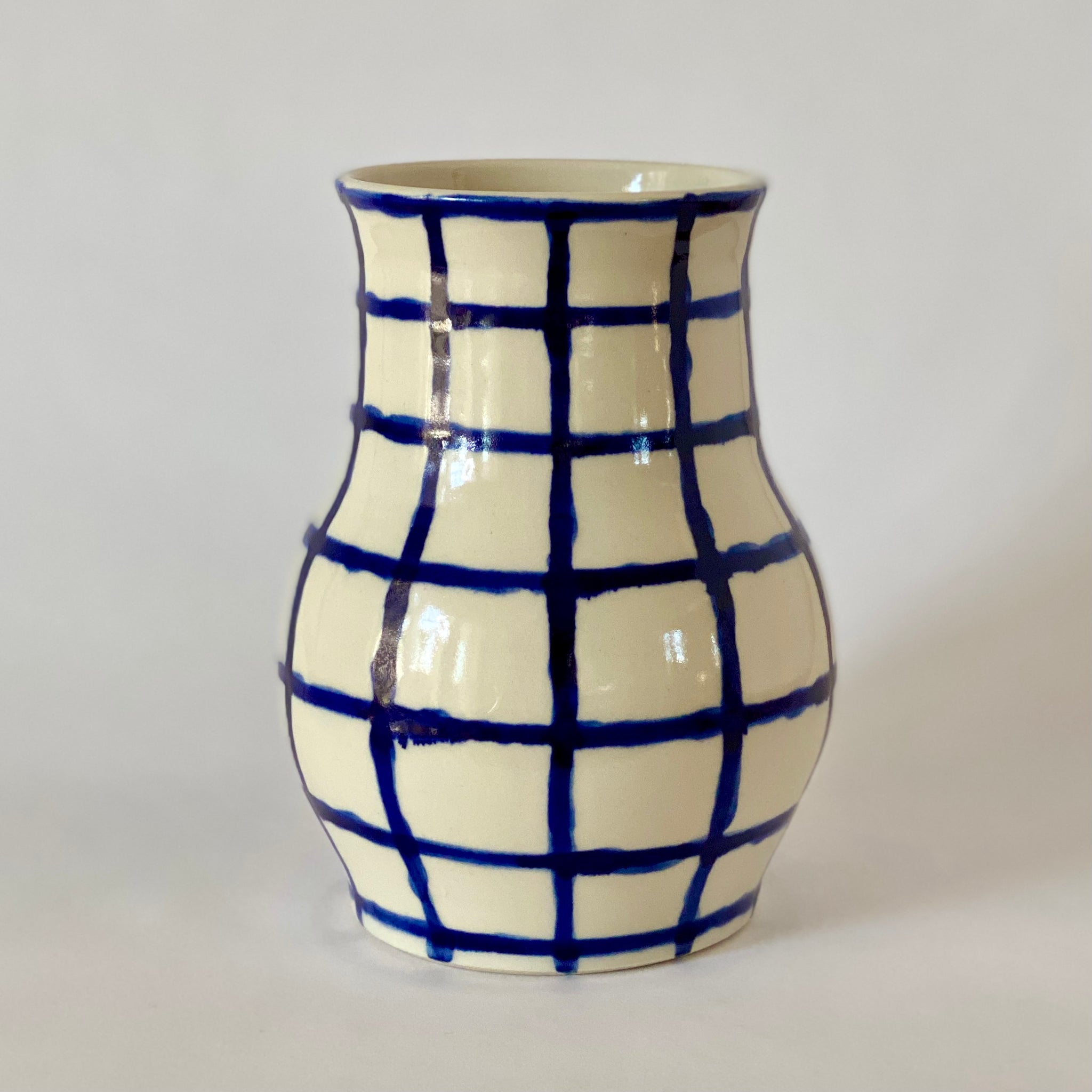 Cobalt Squares Vase